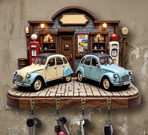 Porte clé mural vintage - porte, 2
