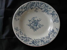 * ANCIENNE ASSIETTE CREUSE EN GIEN CORNEMUSE 1875 N° 2