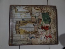 Jeux de cubes ancien (1900) avec phonographe en couverture