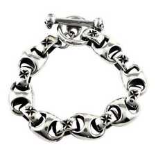 Bracelet homme croix de fer en argent sterling