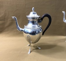 théière tripode ERCUIS modèle EMPIRE MALMAISON métal argenté Service thé café