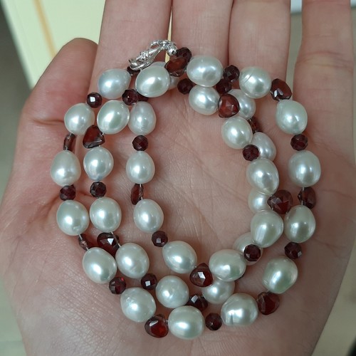 Collier argent 925 perles - collier,