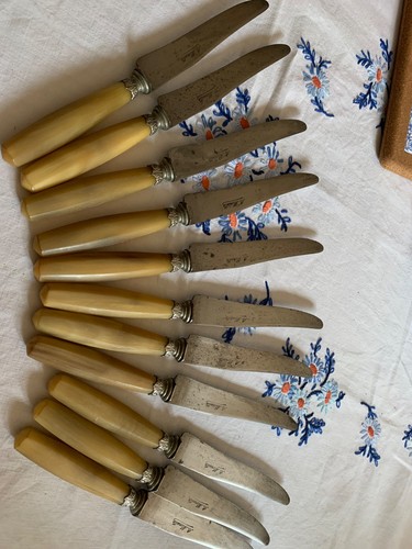Couteau ancien manche corne - couteau,