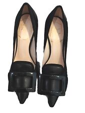 Superbe Escarpins Cuir Noir Roger Vivier 34 100% Authentique 