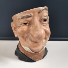 Ancien Pot A Tabac Barbotine Signé Bernhard Bloch Fin XIXe Antiquité Jugendstil 