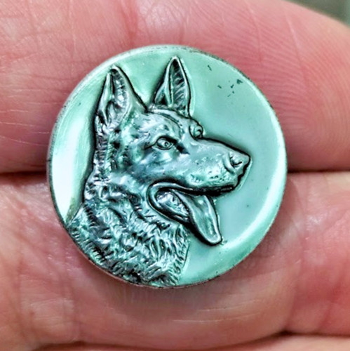 Ancien bouton chien - bouton, berger