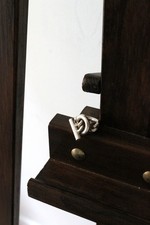 Hermès bague en argent modèle croisette