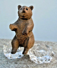 Ours bois sculpté saleron de