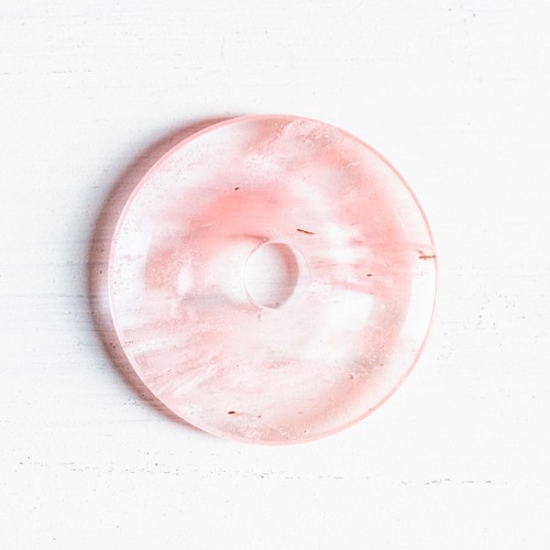 Donut pendentif quartz - quartz, melon