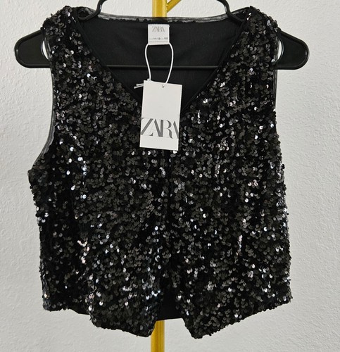Zara sequin vest - sequin, size