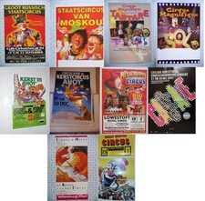 Lot 10 affiches cirque Pays-Bas années 80 à 2010 - circus circo