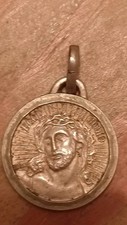 Médaille Religieuse Ancienne ND De Fatima Jésus Christ. 
