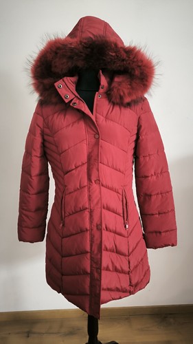 Doudoune longue rouge - , brique