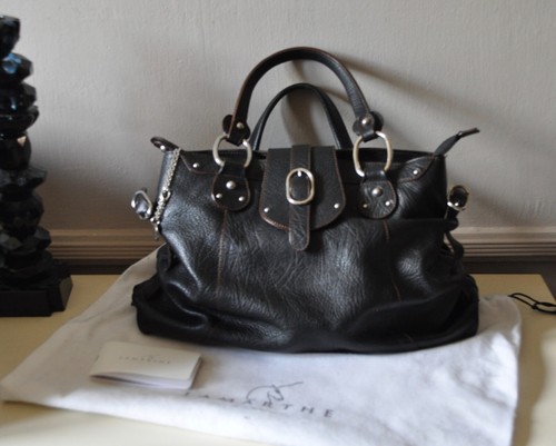 Sac main lamarthe - cuir, noir