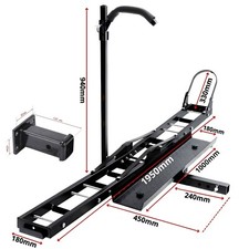 Porte-Moto Attelage Scooter avec Rampe de chargement 227kg + Adaptateur carré 2'