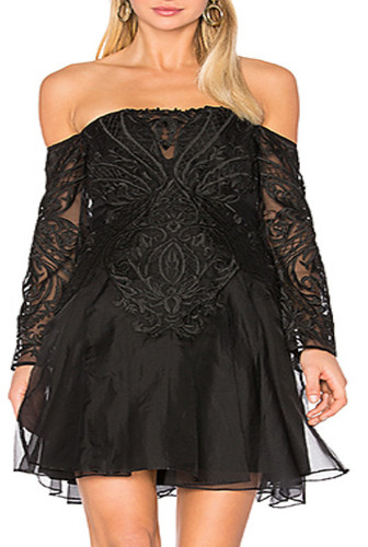 Belle robe dentelle noire - robe,