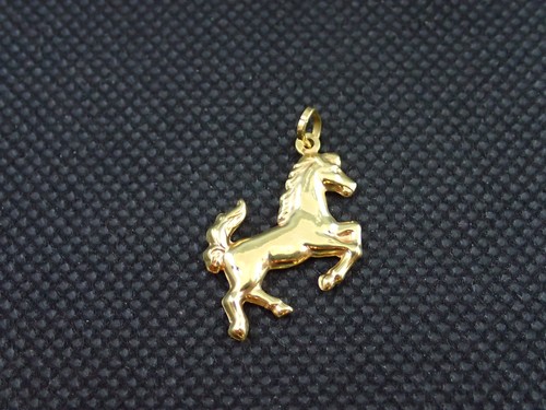 Pendentif cheval jaune - en, or