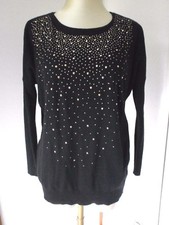 Pull Vintage Dressing XL XXL noir avec sequins