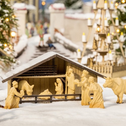 Crèche noël avec - crèche,