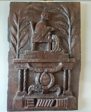 Ancien bas relief bois 18 ème
