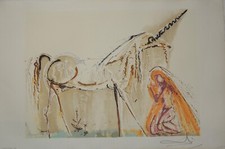 Salvador DALI - Les Chevaux  Lithographie signée - La Licorne