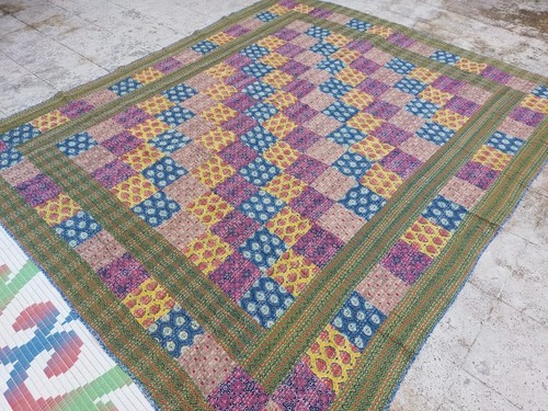 Dessus lit patchwork kantha - dessus,