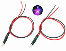 2x Ampoules LED Rose Luciole diode Pré Câblé 3mm haute luminosité 12V