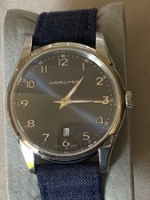 HAMILTON JAZZMASTER THINLINE QUARTZ H38511 BLEUE