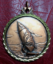 Art Déco Sport Vent Eau Surf Jeux Récompense Médaille