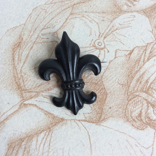 Ancienne broche fleur - broche, lys