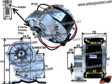 Moteur électrique 24V 250W Trottinette / Vélo / Pocket Quad