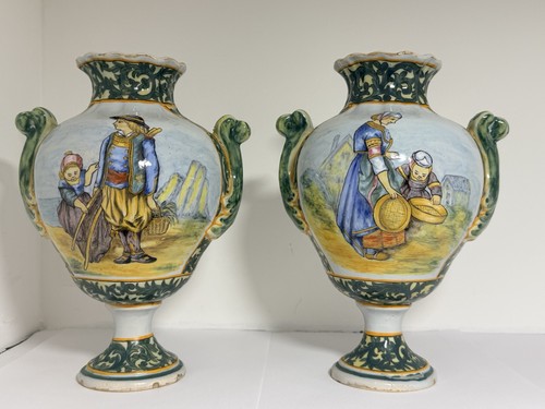 Belle paire vases porquier - de,