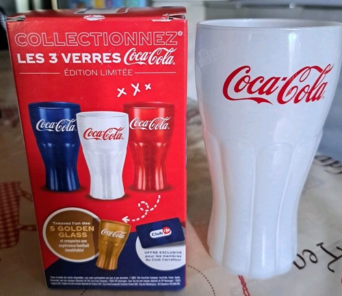 Verre blanc coca - verre,