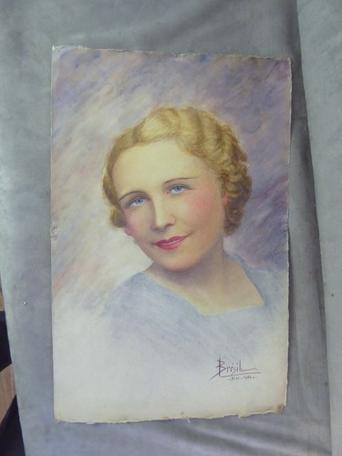 Portrait aquarelle signé - portrait, l'aquarelle,