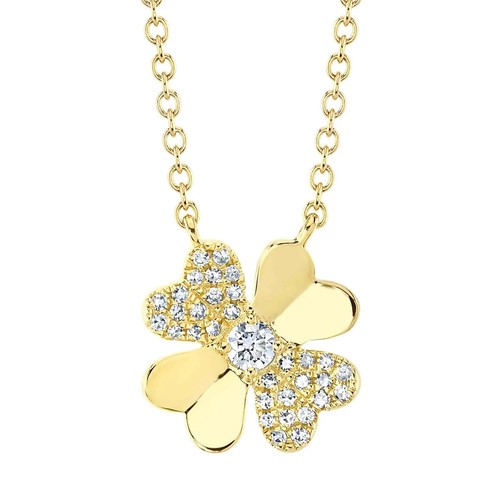 Diamant trèfle pendentif - trèfle,