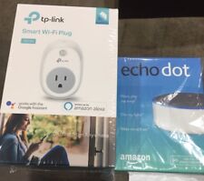 Brand New Amazon Echo Dot Still Sealed With TP - LINK Smart Wi-Fi Plug HS 100