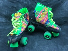 Paire de roller Quad vert fluo