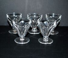 BACCARAT Lot 5 verres à liqueur TALLEYRAND cristal côte plate ART DECO signé H6
