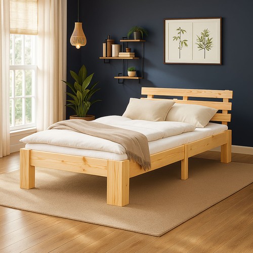 Lit 90x200 bois massif - lit,
