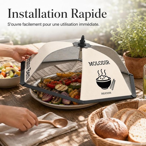 Dôme alimentaire pliable - , pour