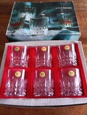 6 verres a whisky  en cristal d'arques  Tuileries Villandry  Neuf 