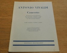 1948 PARTITION sheet music VIVALDI concerto VIOLONCELLE piano KLAVIER REINHARDT
