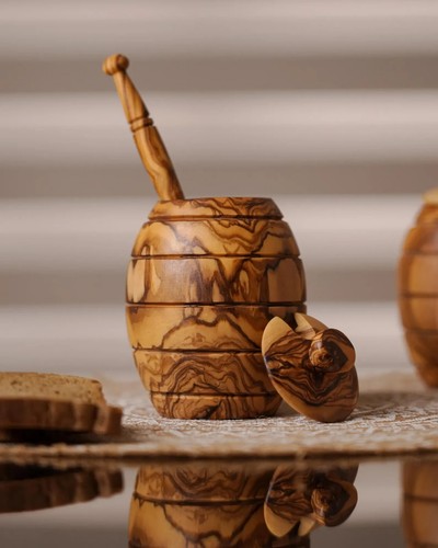 Pot miel bois - pot,