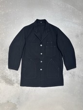 Vintage VÊTRA french black Tergal maquignon duster coat size M 1960