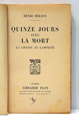 Quinze jours avec mort - jours, la