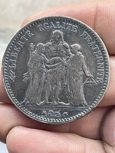 Pièce francs hercule 1877 a - 5,