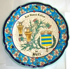 Très rare assiette en émaux