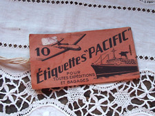 Carnet Étiquettes ANCIENNES  "PACIFIC" Pour Toutes Expéditions et Bagages.