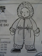 T18 PATRON POUPEE  MODES & TRAVAUX"  COMBINAISON SKI SPORT  JANVIER 1997