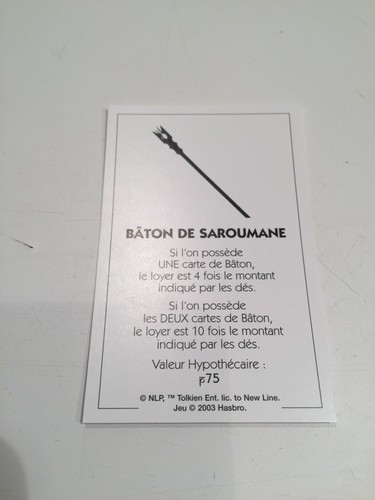 Carte bâton saroumane - carte,
